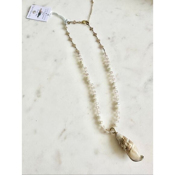 Luna Norte seashell bead and pearl necklace